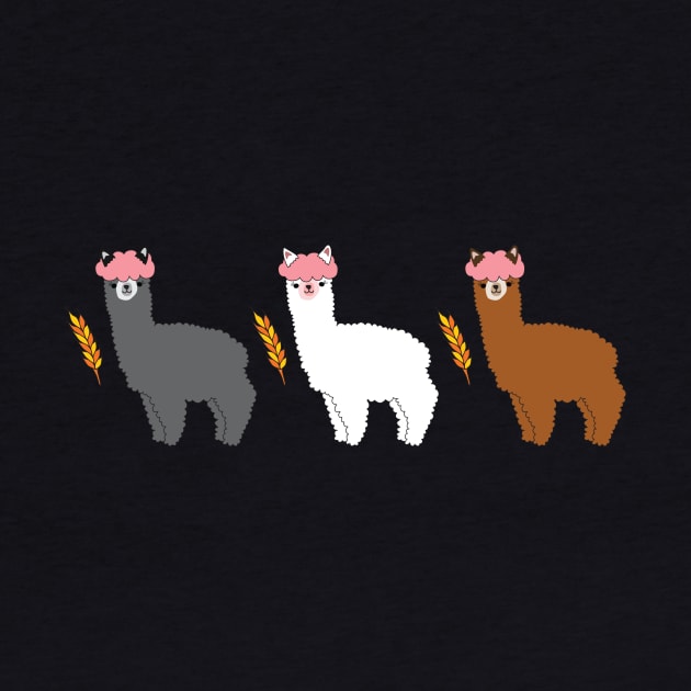 Pink Hair Alpacas I by littleoddforest